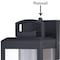 Vaxcel Kinzie 1 Light Dusk to Dawn Black Outdoor Wall Lantern Clear Glass T0566 - alternate 7